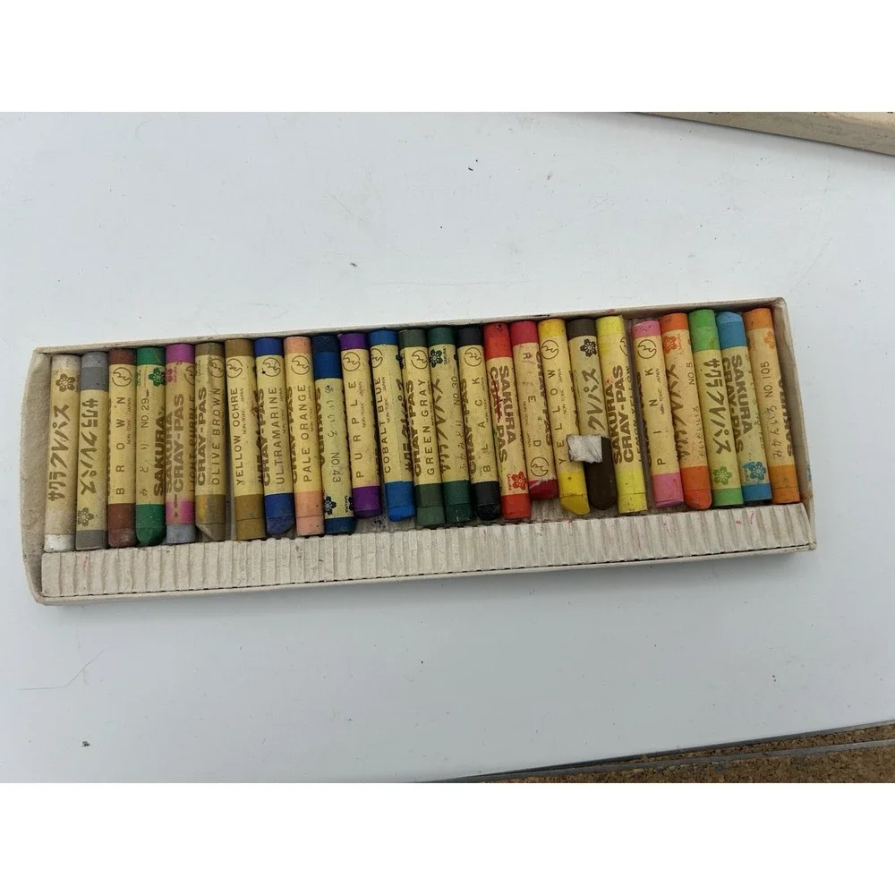 Vintage Box of Cray-Pas Colors Vintage Pastels‎ 25 Full Range
